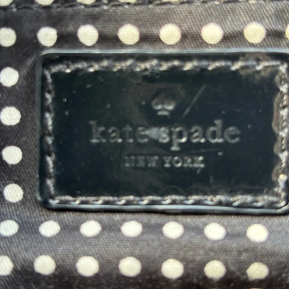 Kate Spade New York Black Nylon Carmen Leather Trim Shoulder Bag Crossbody Purse